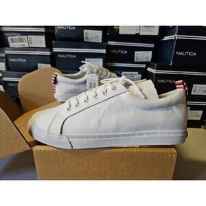 Nautica "Calera 15" Womens Lace Up Shoes Sz 10 Sneakers WHITE ☆#162L